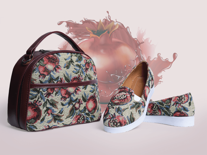 Women’s Pomegranate Handbag, Women’s Pomegranate Shoes, Sizes 35-41